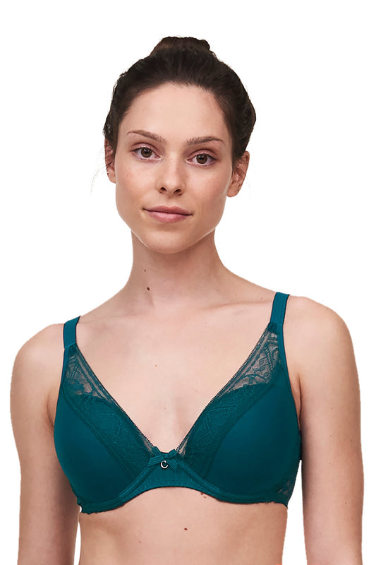 Chantelle C12L20 Alto Plunging Cup Bra- Emerald, Khaki, Mahogany