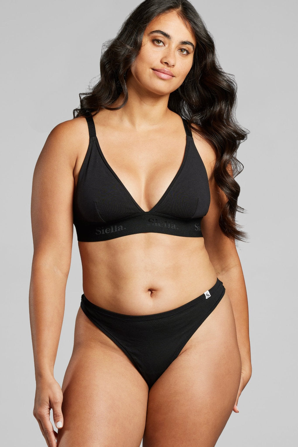Siella Organic Cotton Thong - White/Black/Beige - 85661