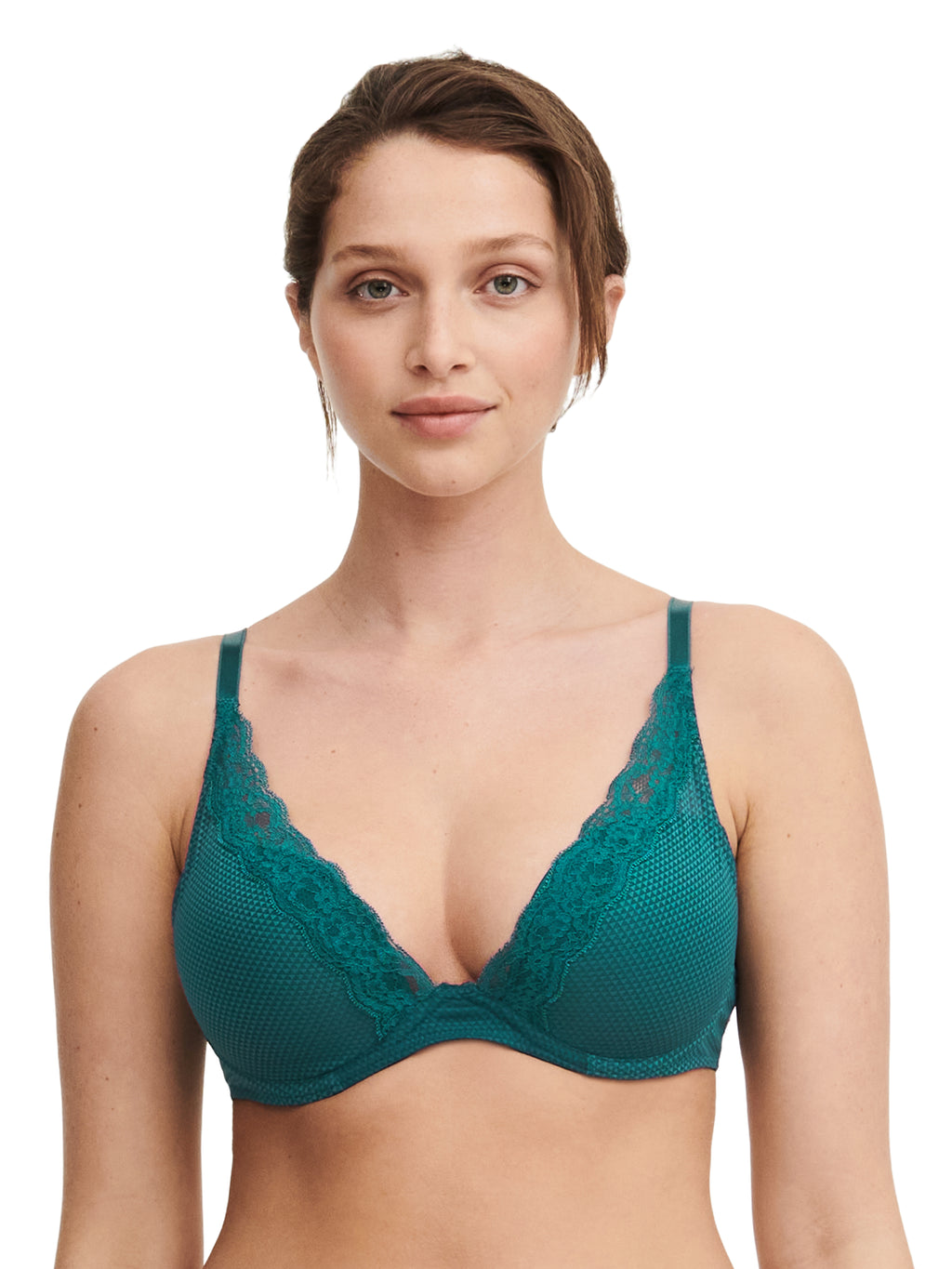 Chantelle Passionata Brooklyn T-Shirt Bra - P57010 - Oriental Green/Porcelain Pink