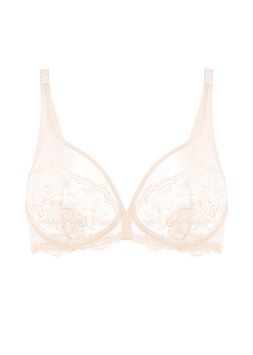 Simone Perele- Intrigue- Sheer Plunge Bra- 1E2319 Sakura Pink