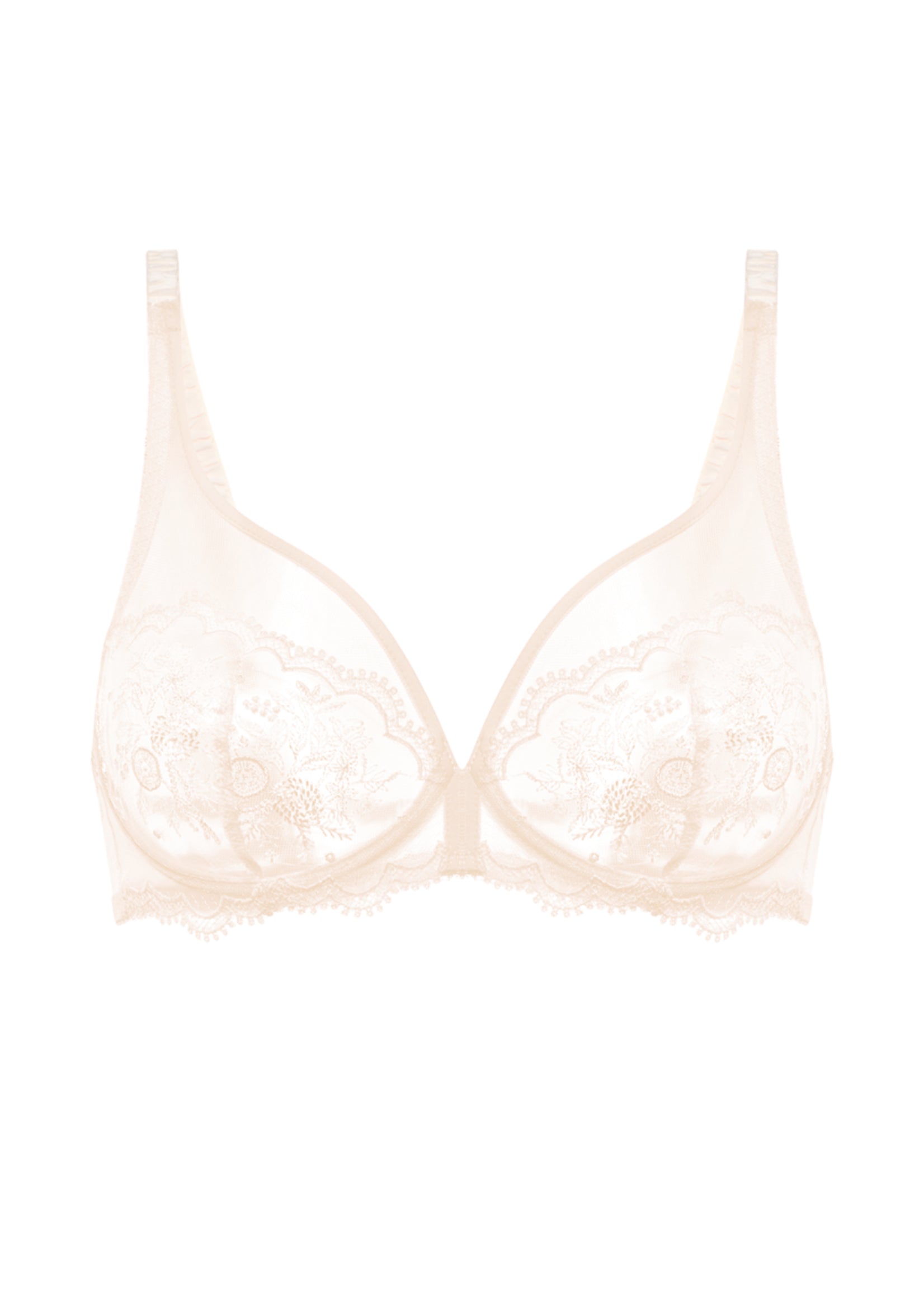 Simone Perele- Intrigue- Sheer Plunge Bra- 1E2319 Sakura Pink