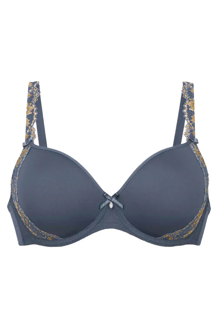 Rosa Faia Colette Underwire Bra with Spacer Cups 5251- Sky Grey/Crystal