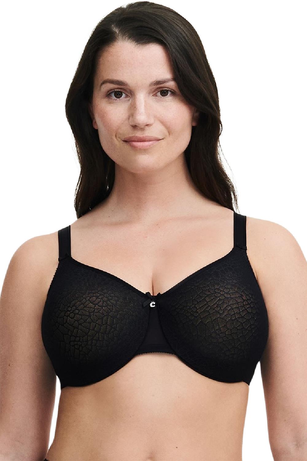 Chantelle C Magnifique Seamless Unlined Minimizer Bra - C18910 Cafe Latte, Black, Black