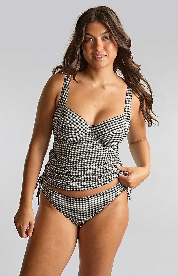Panache - Midi Bikini Bottoms - SW1729 - Black Gingham