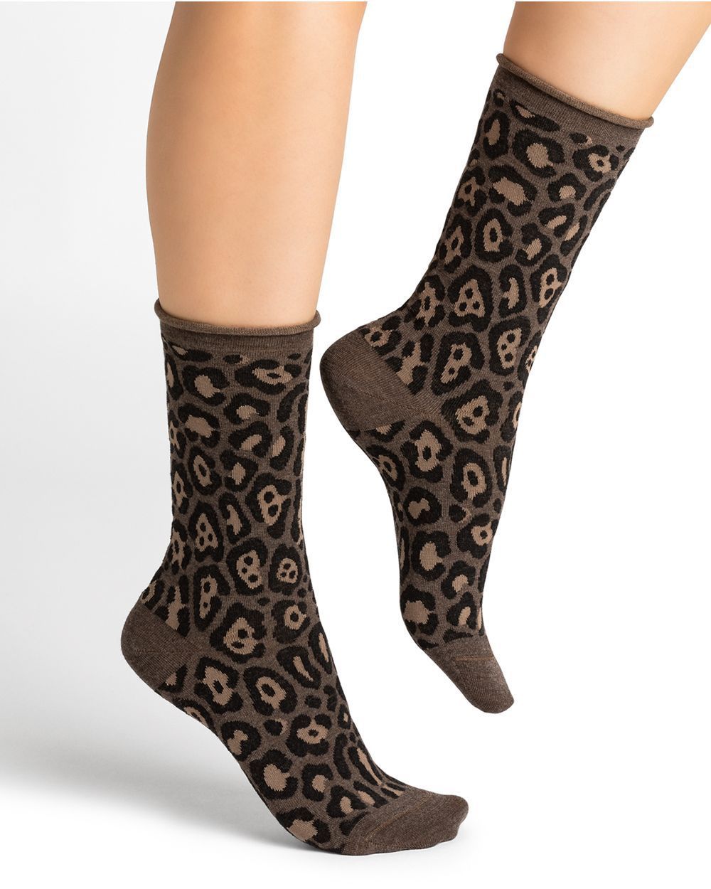 Bleuforet Wool Leopard Print Sock Set - 5960